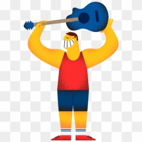 Fairly Strong Person Lifting A Guitar Like It"s A Giant, HD Png Download - lifting weights png