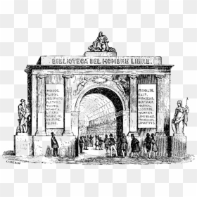 Biblioteca Del Hombre Libre - Triumphal Arch, HD Png Download - destello blanco png