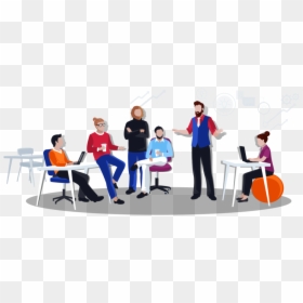 Importância Do Trabalho Em Equipe, HD Png Download - people sitting at a table png