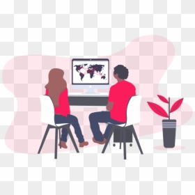 Locations - Pair Programming, HD Png Download - people sitting at a table png