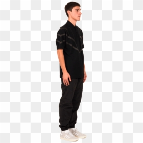 Fred Perry Polo Monochrome Pique Shirt Black M4550102 - Standing, HD Png Download - black male model png