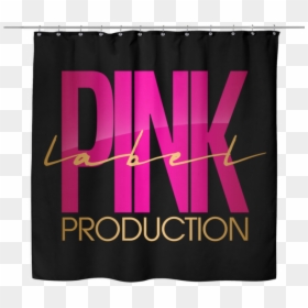 Pink Label Shower Curtain - Carmine, HD Png Download - pink curtain png