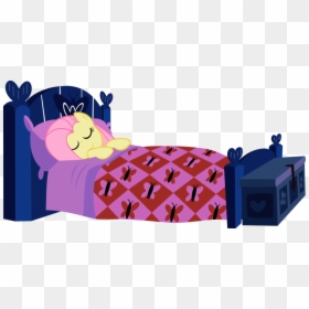 Download Fluttershy Sleeping In Bed Clipart Fluttershy - My Little Pony Fluttershy Sleeping, HD Png Download - sleeping clipart png