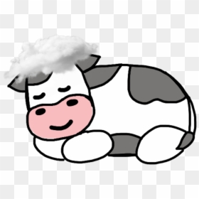 Sleeping Cow Png - Dairy Cow Sleeping Cartoon, Transparent Png - vhv