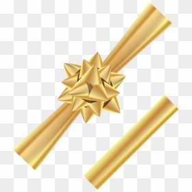 Clipart Bow Corner, HD Png Download - red gold ribbon png