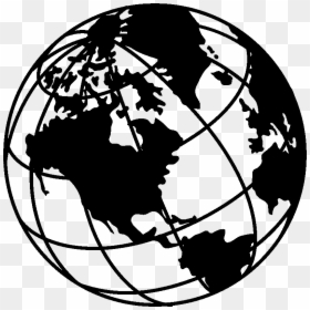 Thumb Image - Globe Black And White Png, Transparent Png - globe drawing png
