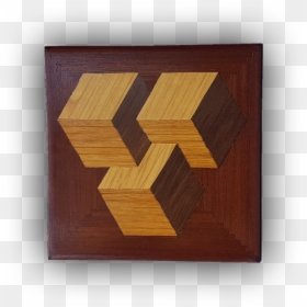 067 3 Superimposed Cubes - Plywood, HD Png Download - cubes png