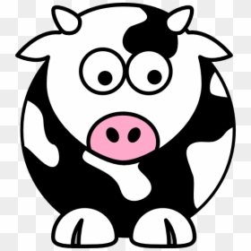 Black And White Cows Clipart, HD Png Download - pig cartoon png