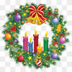 Christmas Wreath Clipart Free, HD Png Download - boas festas png
