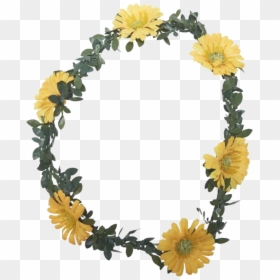 Flower, Flowers, And Overlay Image - Sunflower, HD Png Download - floral heart png