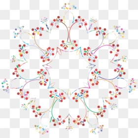 Visual Arts,symmetry,heart - Circle Design Frame Background Transparent, HD Png Download - floral heart png