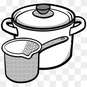 Jpg Black And White Pots Lineart Big Image Png - Pot Clipart Black And White, Transparent Png - pots png