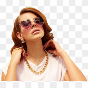 Lana Del Rey - Lana Del Rey Png, Transparent Png - heart glasses png