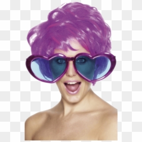 Heart Shape Goggles Heart, HD Png Download - heart glasses png