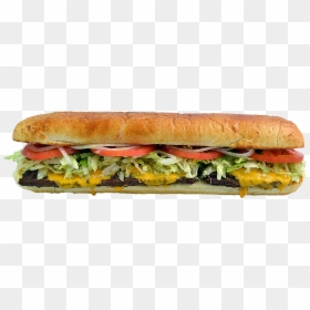 Larry's Giant Subs Cheeseburger Sub, HD Png Download - cheesburger png