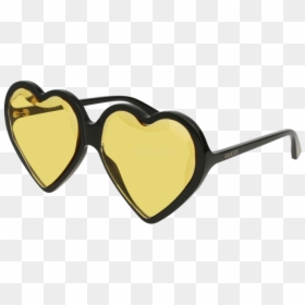 Gucci Gg0360s Sunglasses, HD Png Download - heart glasses png