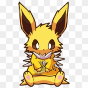 #jolteon #pokemon #electricidad #yellow #amarillo #kawaii - Cute Eevee Evolution Names, HD Png Download - electricidad png