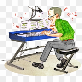 Keyboard Player Musician Musical Keyboard Piano - Piano Musician Cartoons Png, Transparent Png - cartoon desk png