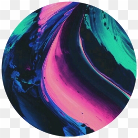 Circle Tumblr Aesthetic Overlay Paint Black Blue Pink - Aesthetic Tumblr Png Circle, Transparent Png - circle overlay png