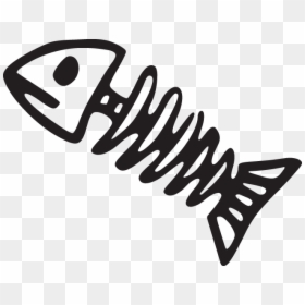 Cartoon Fish Bones Clipart , Png Download - Draw A Dead Fish, Transparent Png - cartoon bone png