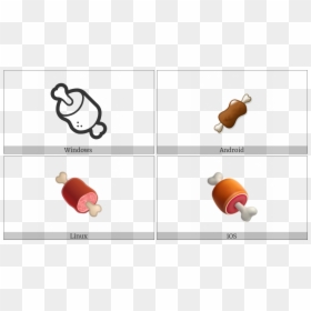 Meat On Bone On Various Operating Systems, HD Png Download - cartoon bone png