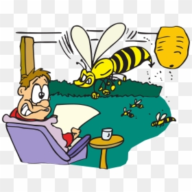 Scared Of Bees Cartoon, HD Png Download - scared man png