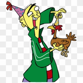 Ed With Party Chicken - Cartoon, HD Png Download - chiken png
