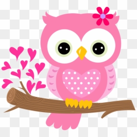Transparent School Owl Clipart - Pink Owl Cartoon, HD Png Download - owl cartoon png