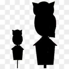 Owl Silhouette Cartoon - Silhouette, HD Png Download - owl cartoon png