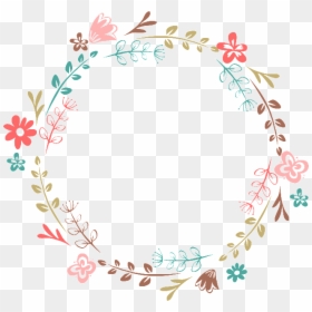Transparent Cartoon Flowers - Flower Wreath Clipart Transparent, HD Png Download - flowers cartoon png