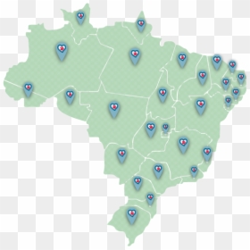 Brasil Png Map Blue, Transparent Png - mapa do brasil png