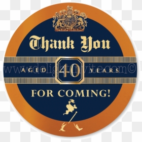 Johnnie Walker Blue Label 40th Birthday Favor Tag Invites, - Johnny Walker Blue Label Logo, HD Png Download - 40th birthday png