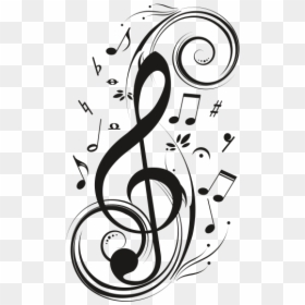 Music Black And White, HD Png Download - microfonos png