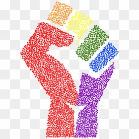Art,symmetry,area - Rainbow Fist Png, Transparent Png - fist clipart png