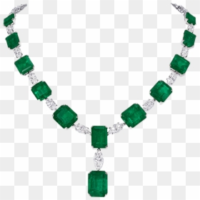 Flat Gemstone Necklace, HD Png Download - emerald gem png