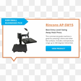 15 X 15 Rincons Press - Desk, HD Png Download - heat press png