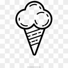 Ice Cream Cone Coloring Page - Desenho De Um Sorvete, HD Png Download - sorvete png