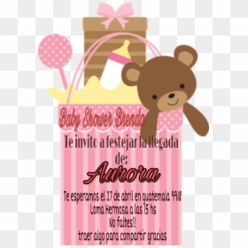 Girl Baby Shower Teddy Bear Clip Art, HD Png Download - te esperamos png