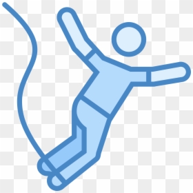The Bungee Jumping Icon Is A Icon With A Person Falling - Jumping, HD Png Download - jumping person png
