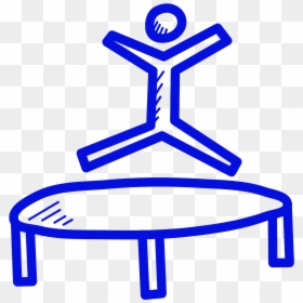 Line Drawing Of A Person Jumping On A Trampoline , - Drawing Of Jumping On Trampoline, HD Png Download - jumping person png