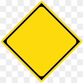 Japanese Road Warning Sign Template - Yellow Street Sign Template, HD Png Download - blank highway sign png