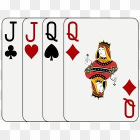 Two Pair - Card Queen Of Hearts, HD Png Download - poker hand png