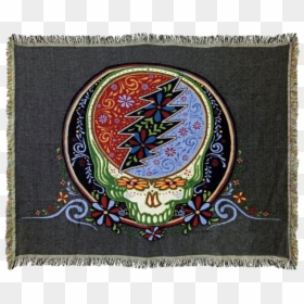 Woven Cotton Blanket With A Grateful Dead Steal Your - Grateful Dead Steal Your Face, HD Png Download - grateful dead skull png