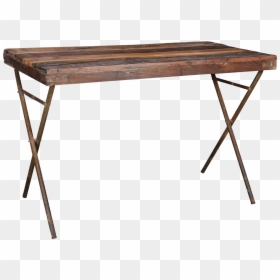 Outdoor Rectangular Folding Table, HD Png Download - old table png