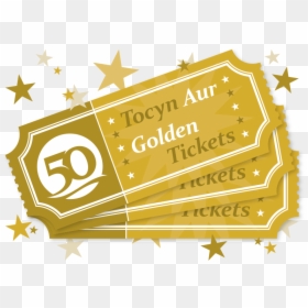 50years Logo On A Ticket, HD Png Download - gold ticket png