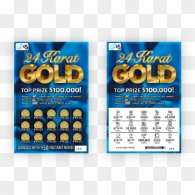 24 Karat Gold Lottery Ticket, HD Png Download - gold ticket png