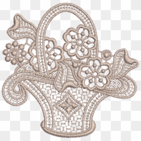 Napkin Embroidery Png - Embroidery, Transparent Png - flower lace png