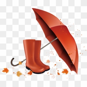 Gum Boots Umbrella, HD Png Download - raindrops clipart png