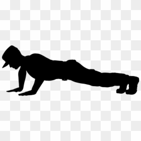 Silhouette Push Ups Clipart, HD Png Download - soldiers silhouette png