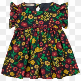 Dark Flower Baby Dress - Day Dress, HD Png Download - vestido png
